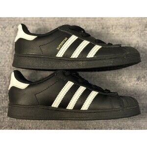 Adidas Superstar Black & Gold Otholite Kids Size 10K